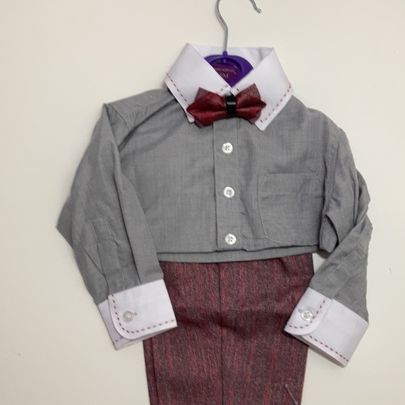 James Morgan 4 pc Vest Bow Tie Button Down Suit - Picture 6 of 11